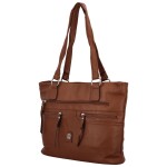 Stylová větší dámská kabelka přes rameno Amilla, hnědá