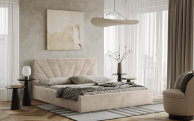FRONTI Postel LATINA 120x200 béžová s úložným prostorem