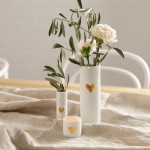 Räder Porcelánový svícen na čajovou svíčku Heart – set 2 ks, bílá barva, porcelán