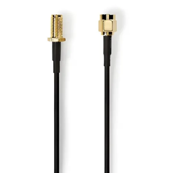Nedis Anténní kabel RP-SMA černá / Anténní kabel / RP-SMA - RP-SMA / 50 Ohm / 2 m (CSGL02210BK20)
