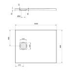 CERSANIT - Sada C259 sprchová vanička obdélníková TAKO SLIM 100x80x4,5 černá mat + sifon VIR S208-012