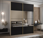 Šatní skříň Lux 4 Barva korpusu: Bílá, Rozměry: 110 cm, Dveře: Dub-Artisan