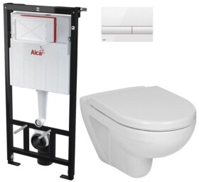 ALCADRAIN Sádromodul - předstěnový instalační systém s bílým tlačítkem M1710 + WC JIKA LYRA PLUS + SEDÁTKO DURAPLAST AM101/1120 M1710 LY6