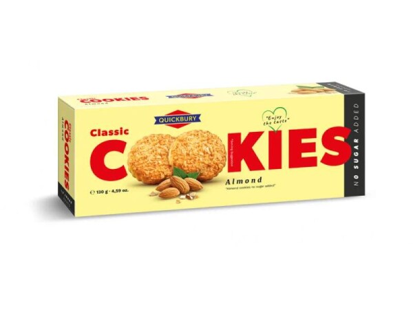 Quickbury Cookies mandlové bez cukru 130g