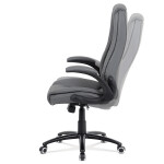 Kancelářské křeslo, houpací mechanismus, šedá ekokůže, KA-G301 GREY