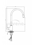 INVENA - Dřezová baterie JOGA PLUS černá BZ-32-P04-C