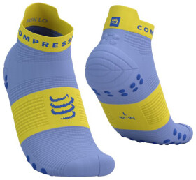 Běžecké kompresní ponožky Compressport Pro Racing Socks v4.0 Run Low - Jacaranda/Maize Velikost: EU 35-38