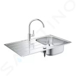 GROHE - Dřezy Set dřezu K200 a baterie BauEdge, kartáčovaná nerez/chrom 31562SD1