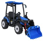 Mamido Dětský elektrický traktor MEGA D68 24V s přívěsem modrý