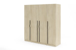 Šatní skříň Braga BR1 - Bez zásuvek Barva korpusu: Dub Cremona, Úchytky: Kovové
