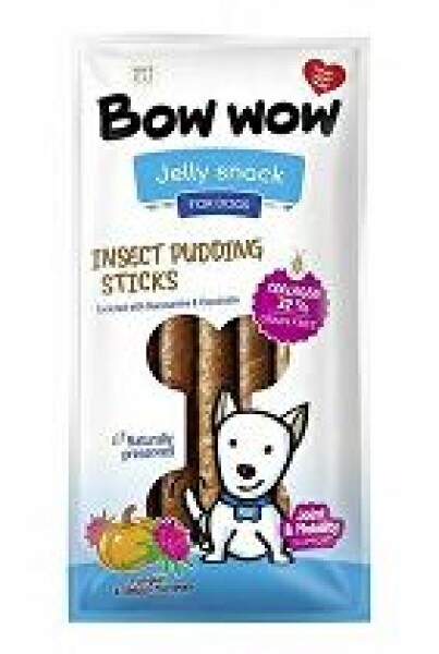 Bow wow poch. Klobásy s hmyzem,kolagen.dýní,ostrop.6ks