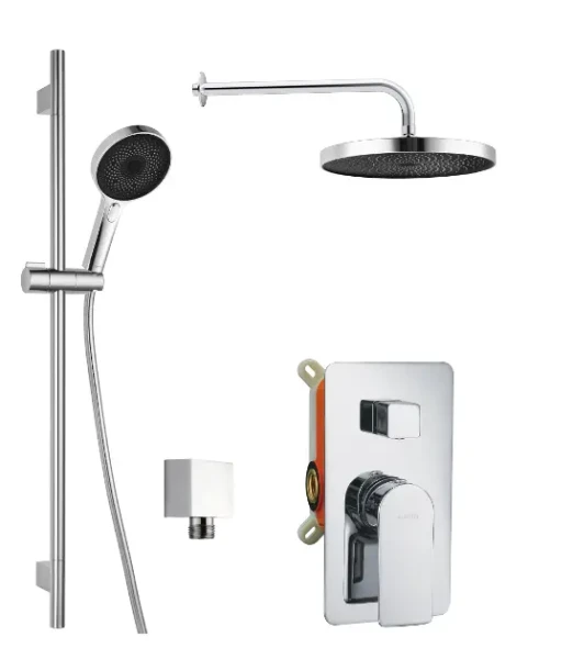 Kielle Sprchový set s baterií pod omítku, pro 2 spotřebiče, s příslušenstvím EcoSpare a tělesem, chrom 20618SP20