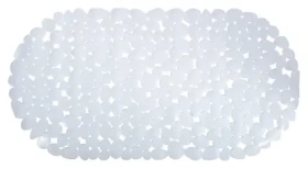 MSV Protiskluzová podložka do vany GALETS bílá / PVC / 35 x 68 cm