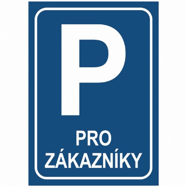 B.t.samolepka Parkoviště pro zákazníky A4