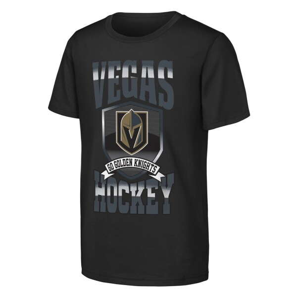 Outerstuff Dětské tričko Vegas Golden Knights NHL Big Shield Ss Tee Velikost: Dětské M (9 - 11 let)