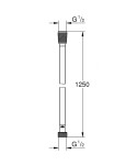 GROHE - Hadice Sprchová hadice VitalioFlex Silver Long-Life 1,25 m, chrom 22110000