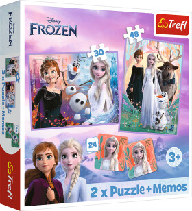 TREFL Puzzle 2v1 Frozen - Princezny ve své zemi