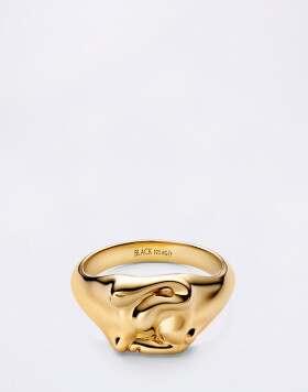 Maria Black Rabbit Mini Signet Ring Gold Gold 52