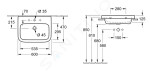 VILLEROY & BOCH - Architectura Umyvadlo 600x470 mm, s přepadem, otvor pro baterii, CeramicPlus, alpská bílá 41886GR1