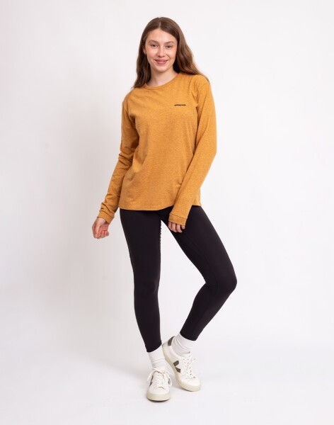 Tričko Patagonia W's L/S P-6 Logo Responsibili-Tee® Dried Mango