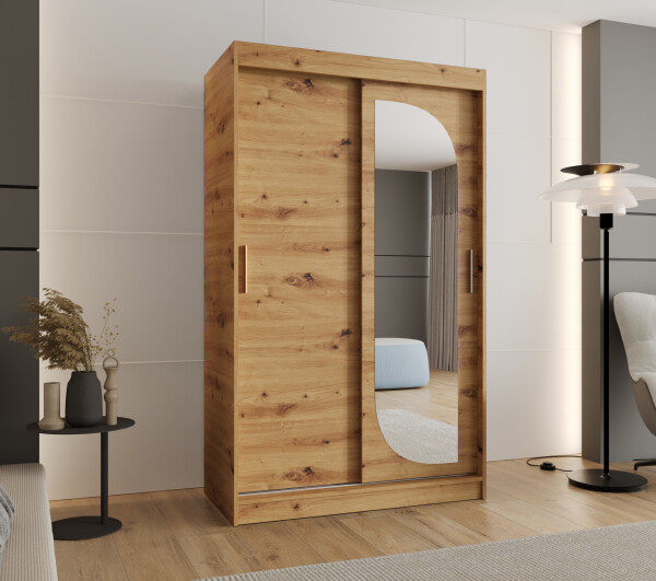 Šatní skříň Abi Lucy Rozměry: 120 cm, Barva korpusu + barva dveří: Dub artisan + Dub artisan