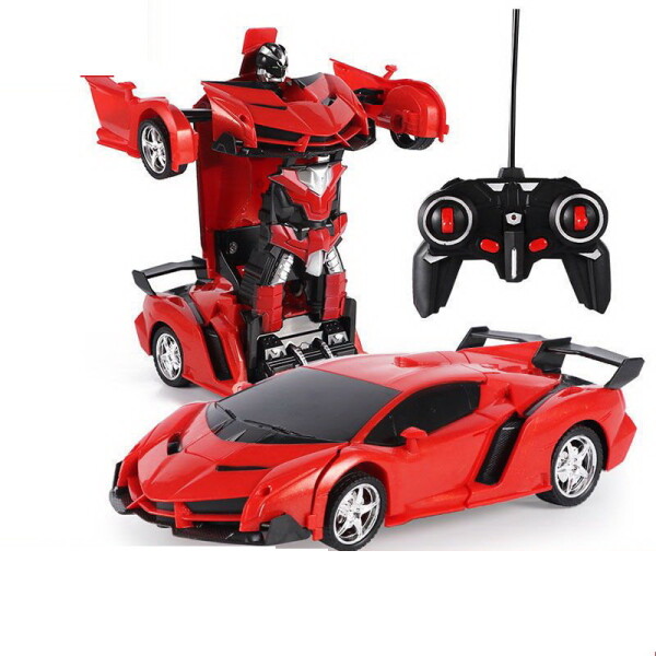 Mamido Auto Robot Transformers 2v1 na dálkové ovládání RC červený
