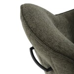 Židle jídelní a konferenční, zelená látka, černé kovové nohy, otočný mechanismus