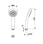 KFA - Růžice SPARC, 1-funkční, černá 842-079-81