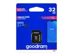 GOODRAM microSDHC 32GB + adaptér / Class 10 / UHS-I U1 / R: 100 MBs / W:10 MBs (M1AA-0320R12)