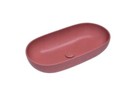 Umyvadlo na desku SAT Cemento 65x35 cm terakota bez přepadu CEM6535T CEM6535T