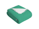 DumDekorace Oboustranný zelený přehoz na postel 220 x 240 cm 220 x 240 cm