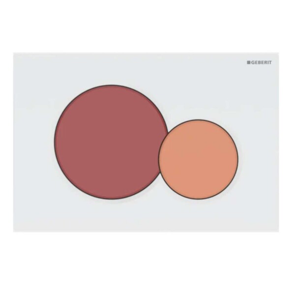 GEBERIT - Sigma01 Ovládání splachování, karmínově červená/oranžová/bílá 115.770.FY.5