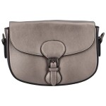 Trendová koženková crossbody Atlay, stříbrná