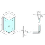GELCO LEGRO Čtvercový sprchový kout 900x900 čiré sklo, GL2290 GL2290