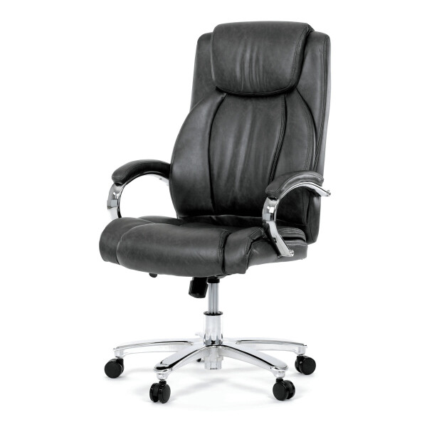 Kancelářské křeslo, houpací mechanismus, šedá ekokůže, KA-F1385 GREY