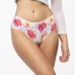 Dámské brazilky Cheekie brasil peony - JULIMEX bílá XL