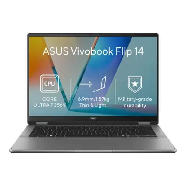 ASUS Vivobook 14 Flip šedá (TP3407SA-OLED147WZ) / Konvertibilní notebook / 14" WUXGA OLED T / Intel Core Ultra 7 256V (TP3407SA-OLED147WZ)