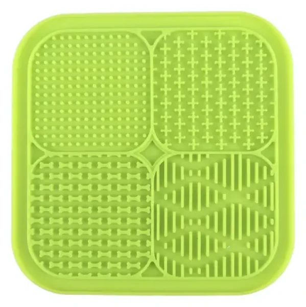 Huhubamboo Lízací podložka pro psy zelená / Lízací podložka / 20x20 cm (356068)