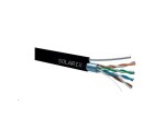 Instalační kabel Solarix venkovní FTP, Cat5E, drát, PE, samonosný, cívka 305m SXKD-5E-FTP-PE-SAM EDF_10101461