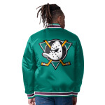 Starter Pánská Oboustranná Bunda Anaheim Ducks The CLOSER Reversible Varsity Satin Jacket Velikost: