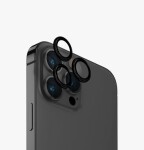 Uniq Optix hliníkové ochranné sklo na čočku fotoaparátu pro Appple iPhone 15 Pro Max Midnight (black) (8886463686218)