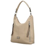 Moderní dámská koženková kabelka na rameno Dinara, taupe