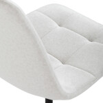 Jídelní židle, bílá, sametová látka, DCL-X7015 WT2