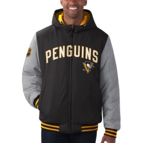 G-III Pánská Bunda Pittsburgh Penguins Cold Front Polyfilled Padded Jacket w. Hood Velikost: L, Tým: Pittsburgh Peguins