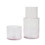 HK living Karafa Tube Blush 800 ml, růžová barva, sklo