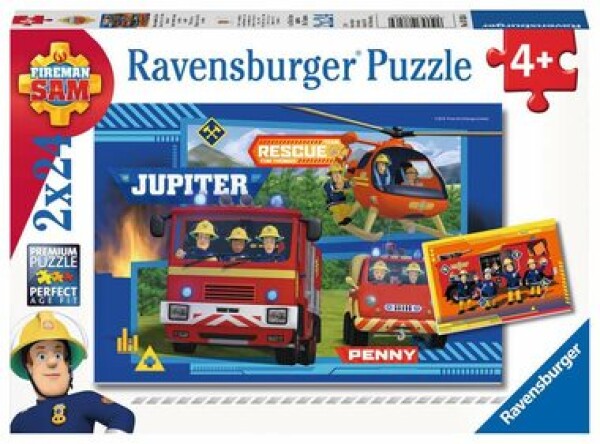 Ravensburger Požárník Sam: Pojďme hasit - 2x24 dílků