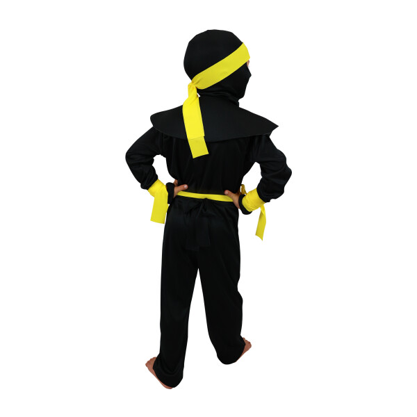 Dětský kostým Ninja žlutý, vel. S