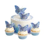 Dortisimo Nejedlá dekorace modrá Motýlci (12 ks)