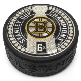 Mustang Puk Boston Bruins NHL 6-Time Stanley Cup Champions 3'' Dynasty Trimflexx Puck