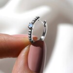 Royal Fashion stříbrné náušnice GU-DR23085E-SILVER-MOONSTONE-TOPAZ